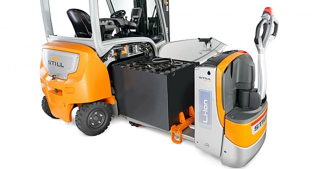 Seitlicher Batteriewechsel